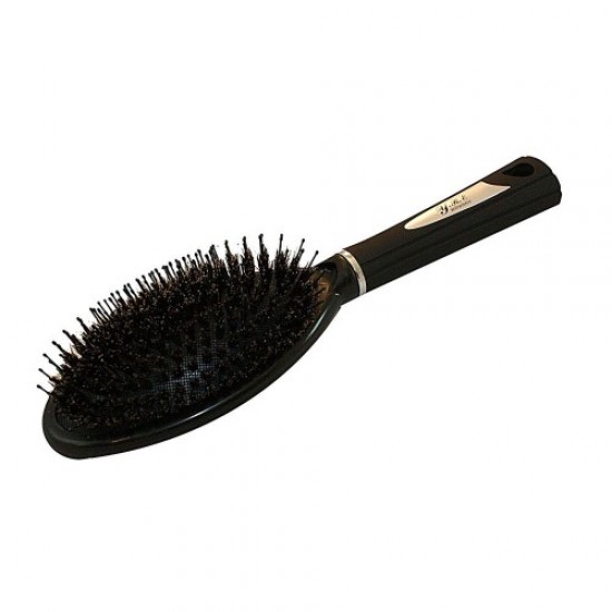 Peigne de massage ovale à poils (noir)-57862-Поставщик-Pour les coiffeurs