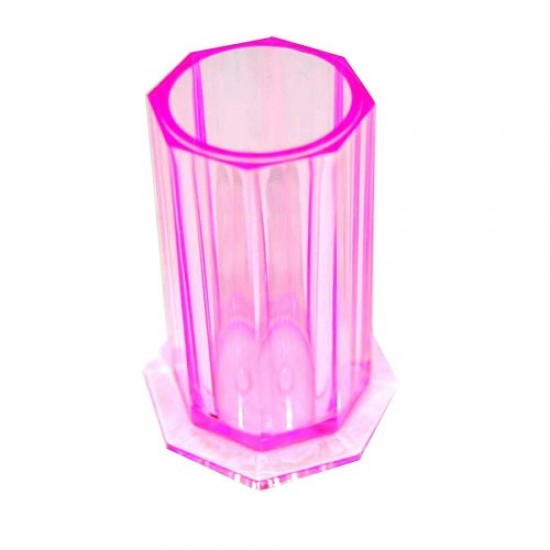 Brush holder K33 (pink glass), 57374, Containers, shelves, stands,  Health and beauty. All for beauty salons,Furniture ,Stands and organizers, buy with worldwide shipping