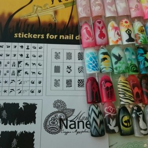  Stencil stickers para nail-art Mundo animal
