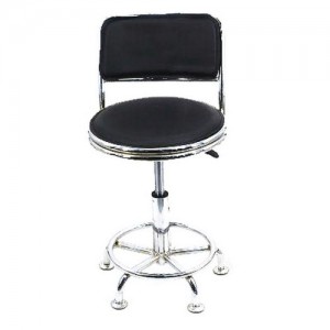 Chair 765 with back on wheels (black)