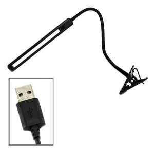  Lámpara de mesa LED en una pinza de ropa (salida USB)