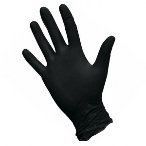 Nitrile gloves M 100 pcs/pack black