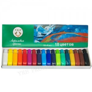  Tinta acrílica 6ml 18 cores (conjunto)