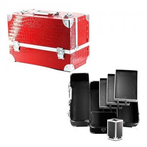 Aluminum suitcase 61 red lacquered