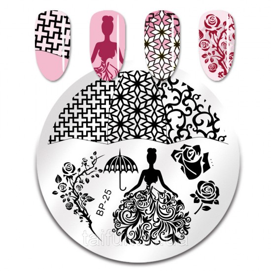 Plates for stamping Born Pretty Rose Queen BP-25, 63830, Stamping Born Pretty,  Health and beauty. All for beauty salons,All for a manicure ,Decor and nail design, buy with worldwide shipping