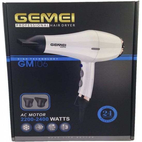 Hair dryer 106 GM 2200/2400W, hair dryer Gemei, for styling, with cold air supply mode, 60930, Electrical equipment,  Health and beauty. All for beauty salons,All for a manicure ,Electrical equipment, buy with worldwide shipping