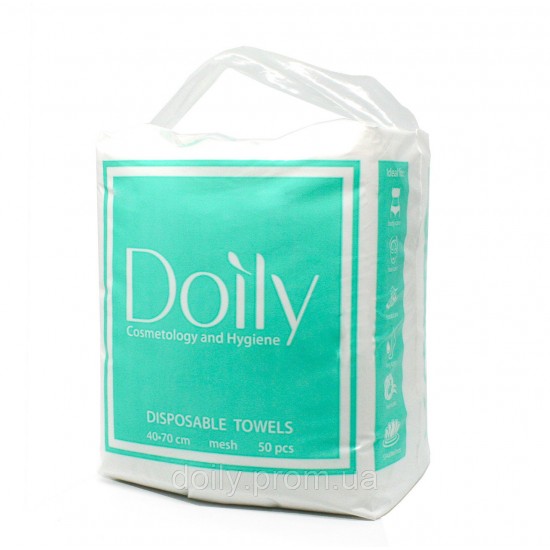 Handdoeken in een verpakking COMPACT Doily 40x70 cm (50 stuks/verpakking) gemaakt van spunlace 40 g/m2-33743-Doily-TM kleedje