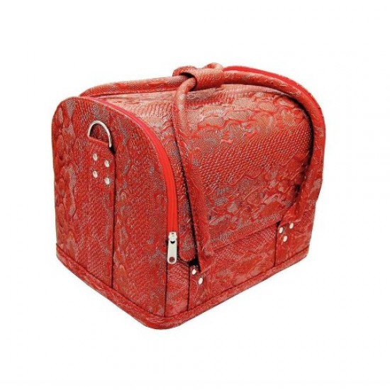 Masters suitcase leatherette 01 red (snake), 61110, Suitcases master, nail bags, cosmetic bags,  Health and beauty. All for beauty salons,Cases and suitcases ,Suitcases master, nail bags, cosmetic bags, buy with worldwide shipping