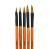 Ensemble de pinceaux en acrylique avec manches en bois marron Ensemble de pinceaux #00,2,4,6,8 -(242)-19083-Партнер-Pinceaux, limes, polissoirs