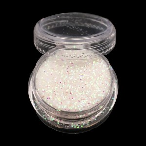  Glitter in einem Glas WHITE CHAMELEON Voll bis zum Rand, praktisch für den Mastercontainer. Fabrikverpackte Partikel 1/256 Zoll