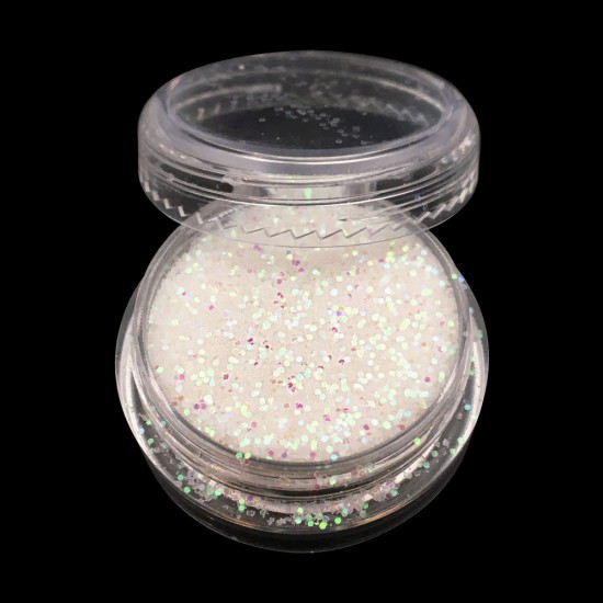 Glitter in a jar WHITE CHAMELEON Full to the brim convenient for the master packaging factory packaging Particles 1/256 inch, FFF, 19684, Glitter - Sparkle,  Health and beauty. All for beauty salons,All for a manicure ,All for nails, buy with worldwide sh