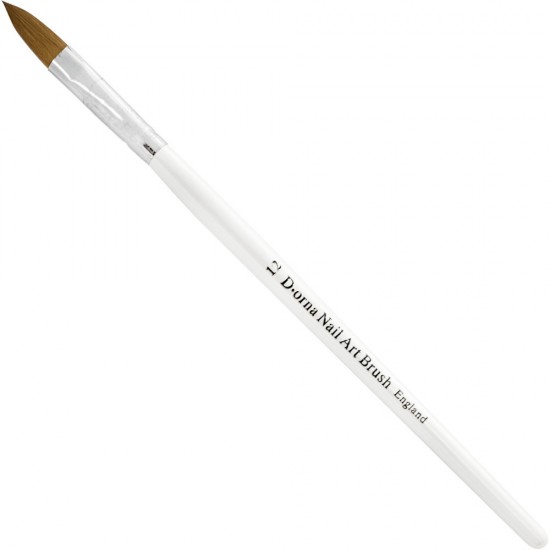 D orna England gel and acrylic brush with white handle no. 12, LAK100-(3534), 19112, Brush,  Health and beauty. All for beauty salons,All for a manicure ,All for nails, buy with worldwide shipping