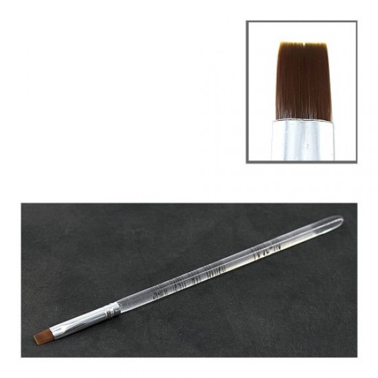 Gel brush transparent handle straight bristle No. 8-59157-China-Brushes, saws, bafs