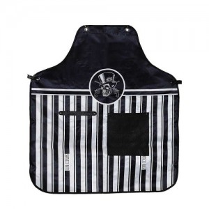 Striped Barber Apron with Pocket (fabric)