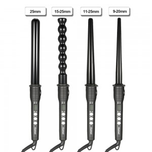 Lockenstab KM 4083 4in1, luxuriöse Locken, Hollywood-Styling, Keramikbeschichtung, Digitalanzeige, schnelles Aufheizen, ergonomischer, rutschfester Griff