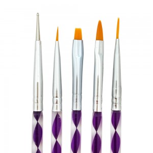  Set de brochas gel + puntos PURPLE SPRING