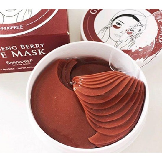 Патчи под глаза Shangpree Ginseng Berry Eye Mask 1.4г х 60шт., Ubeauty-C-01-2, Уход,  Уход,  купить в Украине