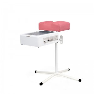 Universele set voor manicure en pedicure met Teri 800 M professionele afzuiging en roze voetsteun, pedicurestatief, HEPA-filter, pedicureset