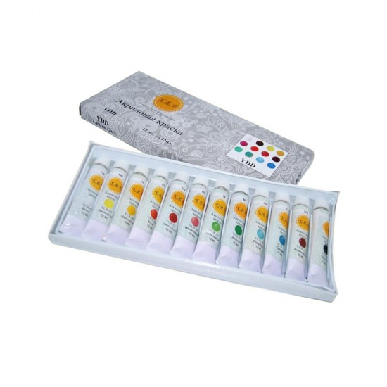 Conjunto de tinta acrílica 12 cores x 12 ml-18961-Китай-Decoração e design de unhas