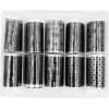 Nail art foil set ancho 50 cm 10 uds BLACK LACE ,MAS087-17644-Ubeauty Decor-Diseño y decoración de uñas