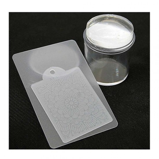 Silicone stamp for stamping (wide/transparent/round), 58636, Nails,  Health and beauty. All for beauty salons,All for a manicure ,Nails, buy with worldwide shipping