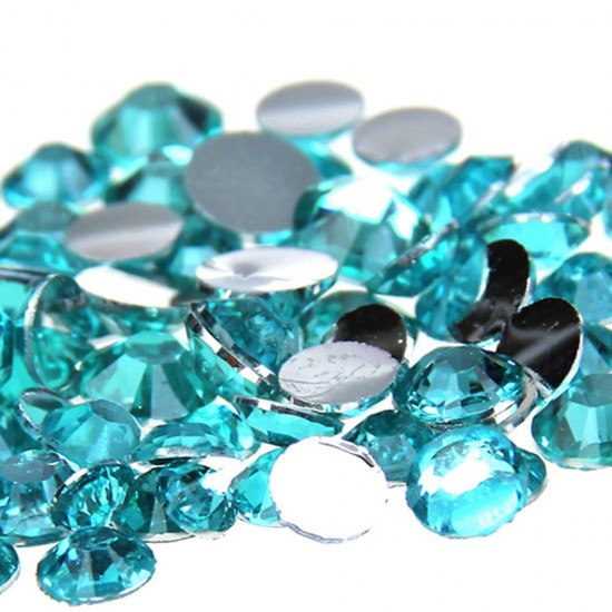 Stones Aquamarine Different sizes S3-SS12 glass 1440 pieces -(580)-19001-China-Nail stag