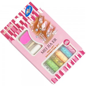  Set for decorative manicure MEIJIAER with multi-colored sawdust