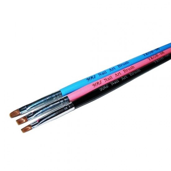 Gel brush black handle straight bristle №6-59131-China-Brushes, saws, bafs