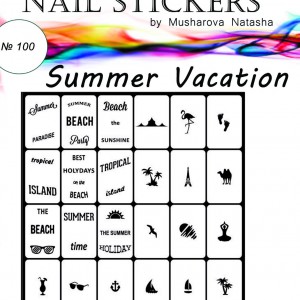 Stencils for nails Summer vacation