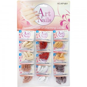  Price for 12 sachets. Sheet with GENTLE false nails Knail №8188Red ,