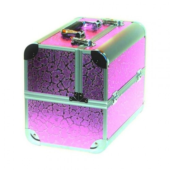 Aluminium koffer 2629 roze glans-61170-Trend-Koffers en koffers
