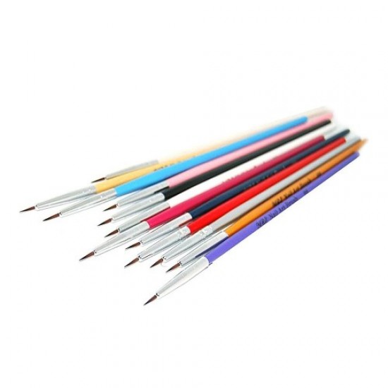 12pcs conjunto de pincéis para pintar caneta colorida 00#-59099-China-Pincel
