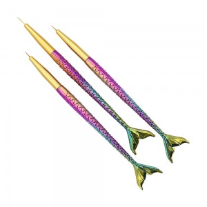  Um conjunto de pincéis finos para pintar MERMAID TAIL 3 pcs. -(222)