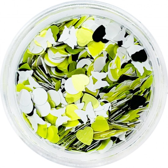 Kamifubiki in a jar LIME MIX, LAK1000, 18952, Confetti,  Health and beauty. All for beauty salons,All for a manicure ,All for nails, buy with worldwide shipping