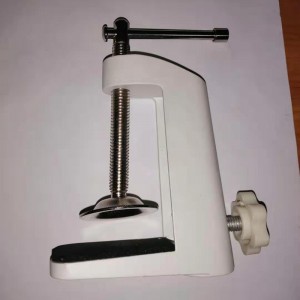 clamp for table lamp, metal, white, cronstein fastening clip, for fastening to the table