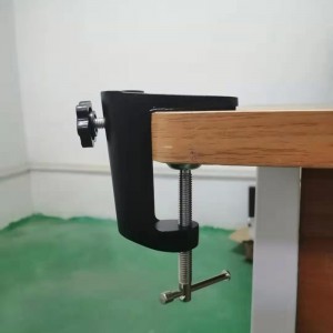 abrazadera para lámpara de escritorio, metal, negro, soporte, sujetadores, clip, para fijar a la mesa