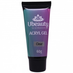 Acrylgel UBEAUTY, Transparente, Tubo 60 ml