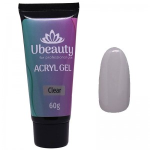 Acrylgel UBEAUTY, Transparente, Tubo 60 ml