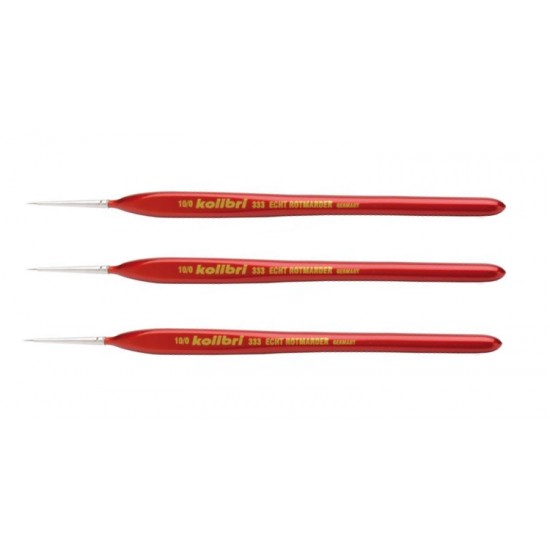 Set of brushes Kolibri 333 No. 10/0 marten, 3 pcs-tagore_170002-TAGORE-Airbrushes
