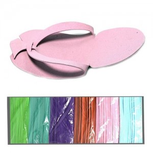  Slippers disposable colored (12 pairs in a set)