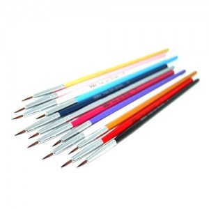  12pcs conjunto de pincéis para pintar caneta colorida 0#