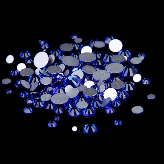 Blaue Steine Verschiedene Größen S3-SS12 Glas 1440 Stück-18997-Китай-Strasssteine für Nägel