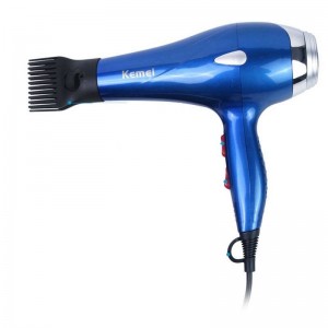 Hair dryer 3318 KM 1800W with diffuser, hair dryer kemei km 3318, for styling, convenient in hand, 2 speeds, 3 nozzles included