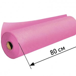 Простыни в рулоне 0,8x500 м, 25г/м2,  (1 рул)  со спанбонда, розовый, масло- и вода- непроницаемая