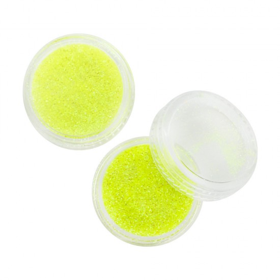 Glitter in a jar LEMON fluorescent Full to the brim convenient for the master container Factory packed Particles 1/128 inch-19703-China-Decor and nail design