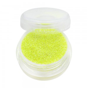 Glitter em um frasco LIMÃO fluorescente Cheio até a borda conveniente para o recipiente mestre Partículas embaladas na fábrica 1/128 polegada