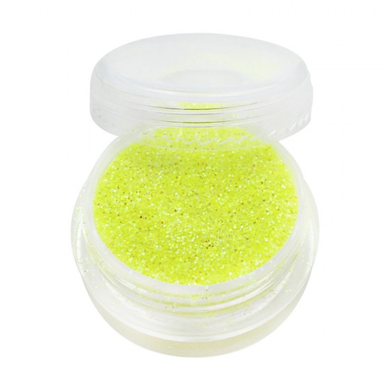 Glitter em um frasco LIMÃO fluorescente Cheio até a borda conveniente para o recipiente mestre Partículas embaladas na fábrica 1/128 polegada-19703-Китай-Decoração e design de unhas