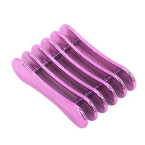 Compact stand for manicure brushes, 5 sections, durable plastic, for nail art, pink