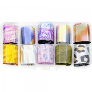  Nail art foil set 50 cm 10 pcs SPRING ,MAS078