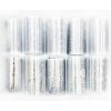 Set of wide foil for nail design 50 cm 10 pcs SILVER PATTERNS, MAS087-17633-Ubeauty Decor-Nail decor and design